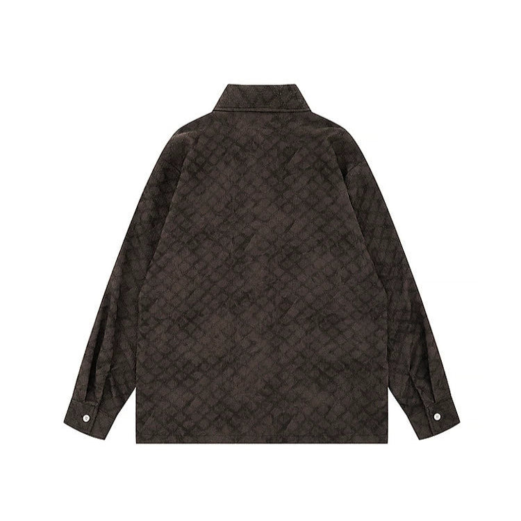 Texture Long Sleeve Casual Shirt