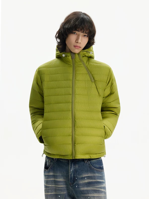 Lichtgewicht Gewatteerde Donsjas met Kap 