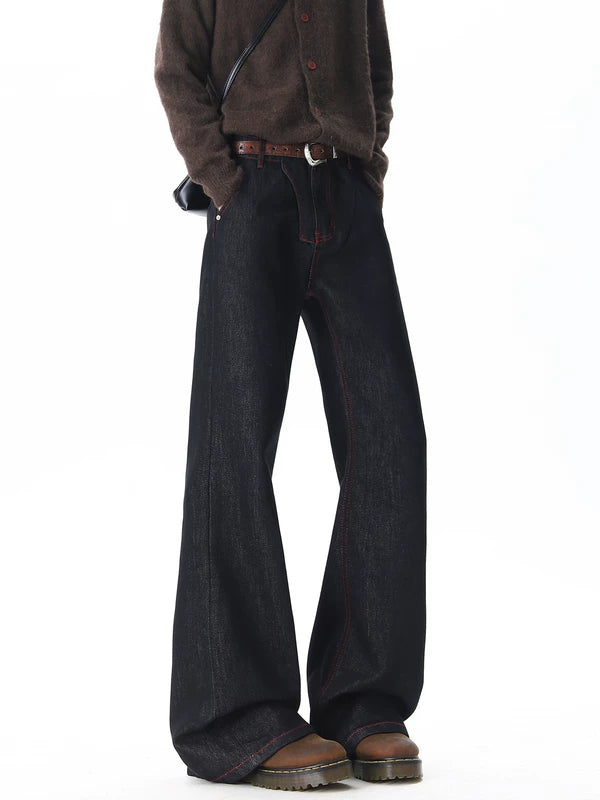 بنطال جينز فضفاض بتصميم واسع الساق 