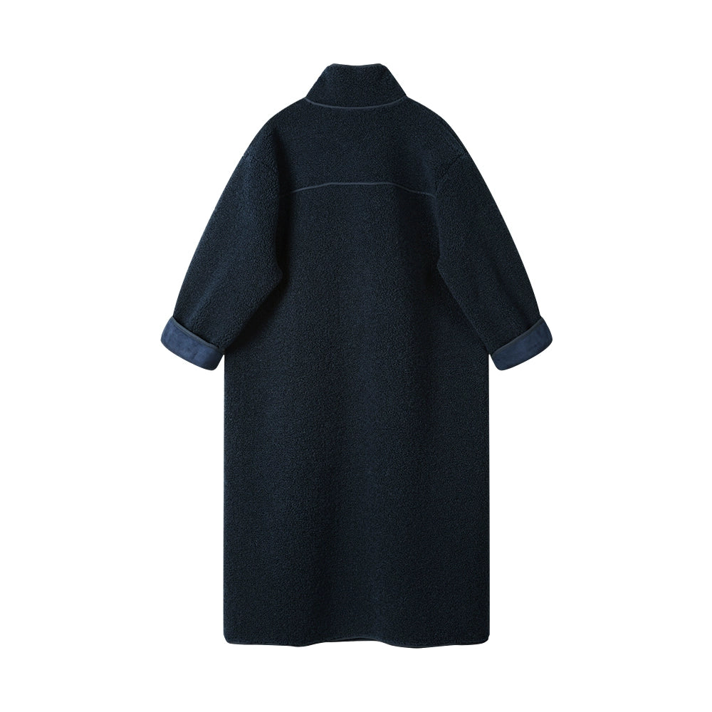 Retro Long Wool Coat with Pockets