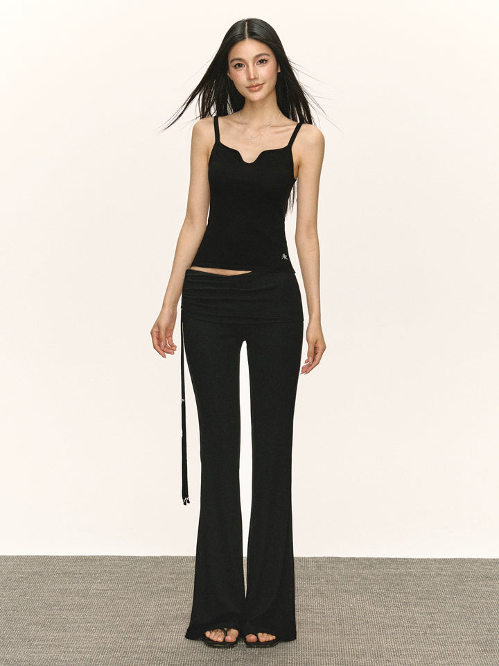 Retro Slim Fit Casual Flare Broek 