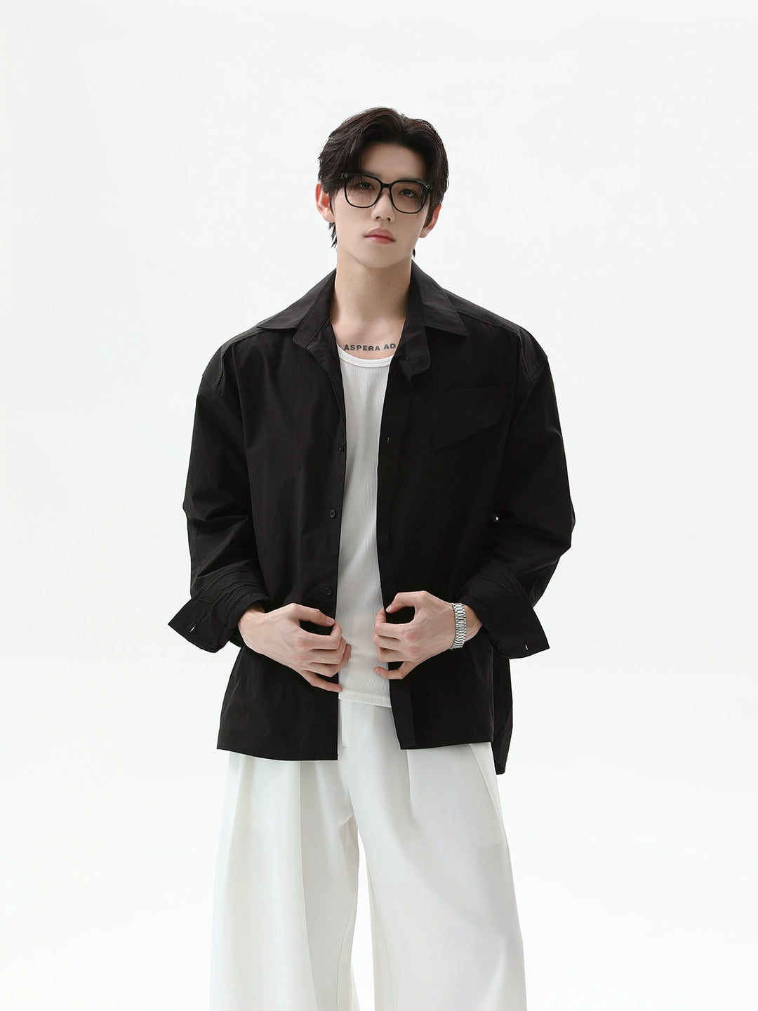 Camisa de manga larga casual con chaqueta 