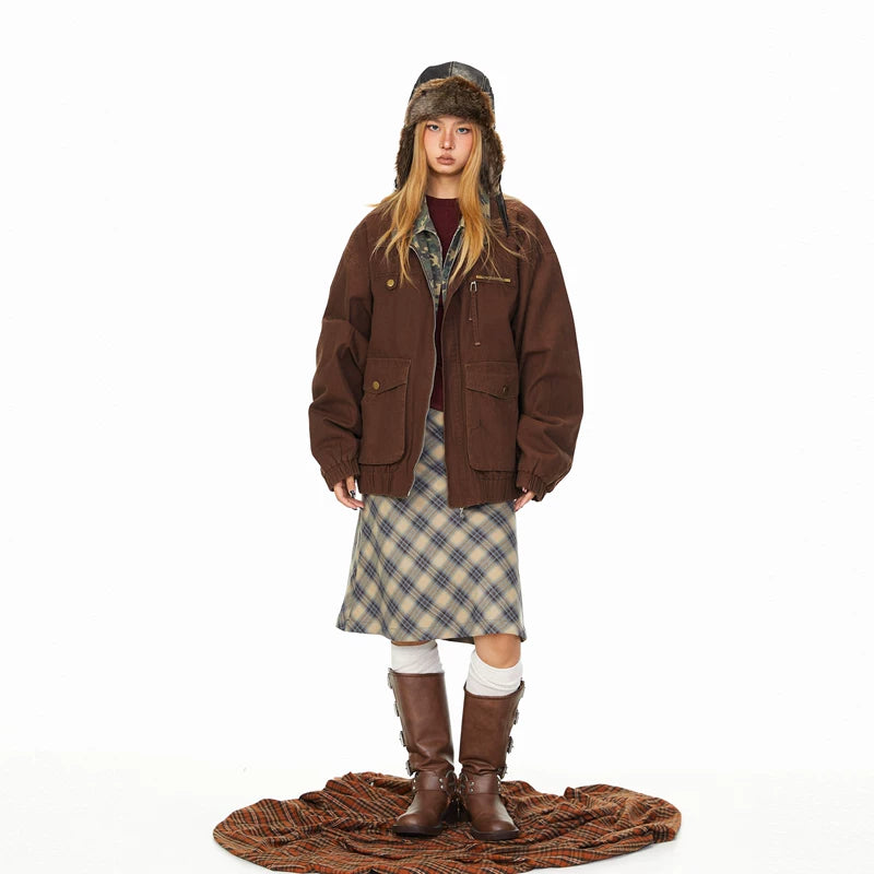 Patchwork Functional Workwear Jacket