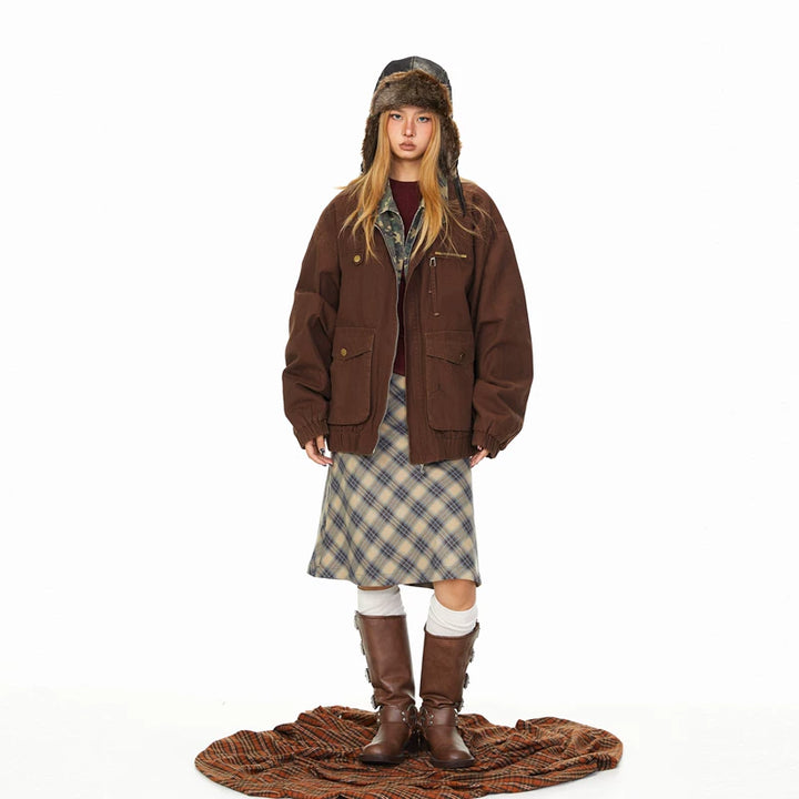 Patchwork Functional Workwear Jacket