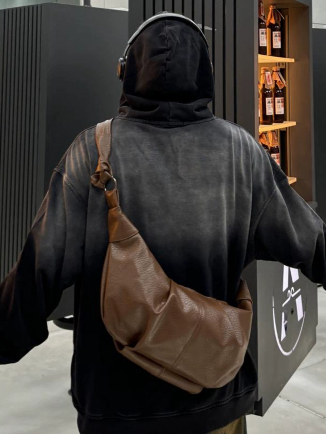 Brown Leather Hobo Bag