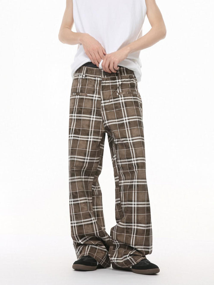Pantalones sueltos de ajuste casual a rayas 