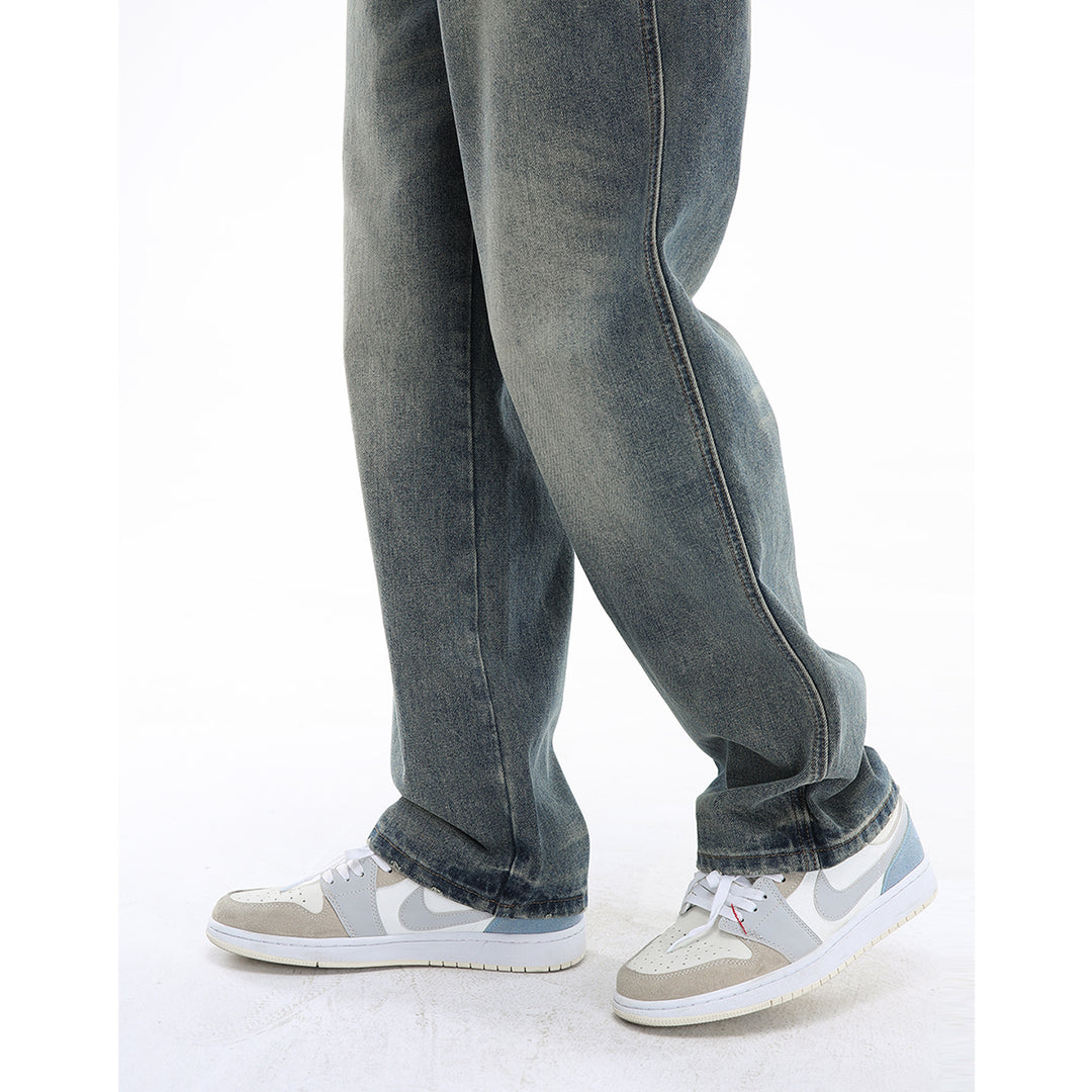 Jeans rétro décontractés taille mi-haute 