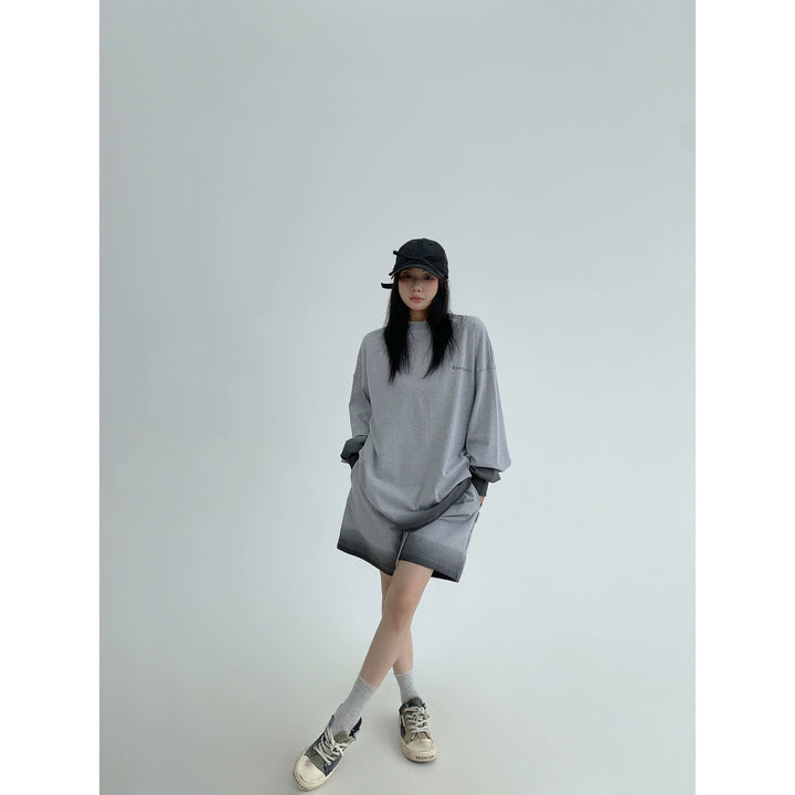 Gradient Long Sleeve Top and Shorts Set