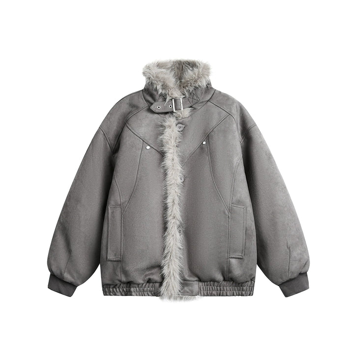 Retro Suede Winter Fleece-gevoerde Jas 