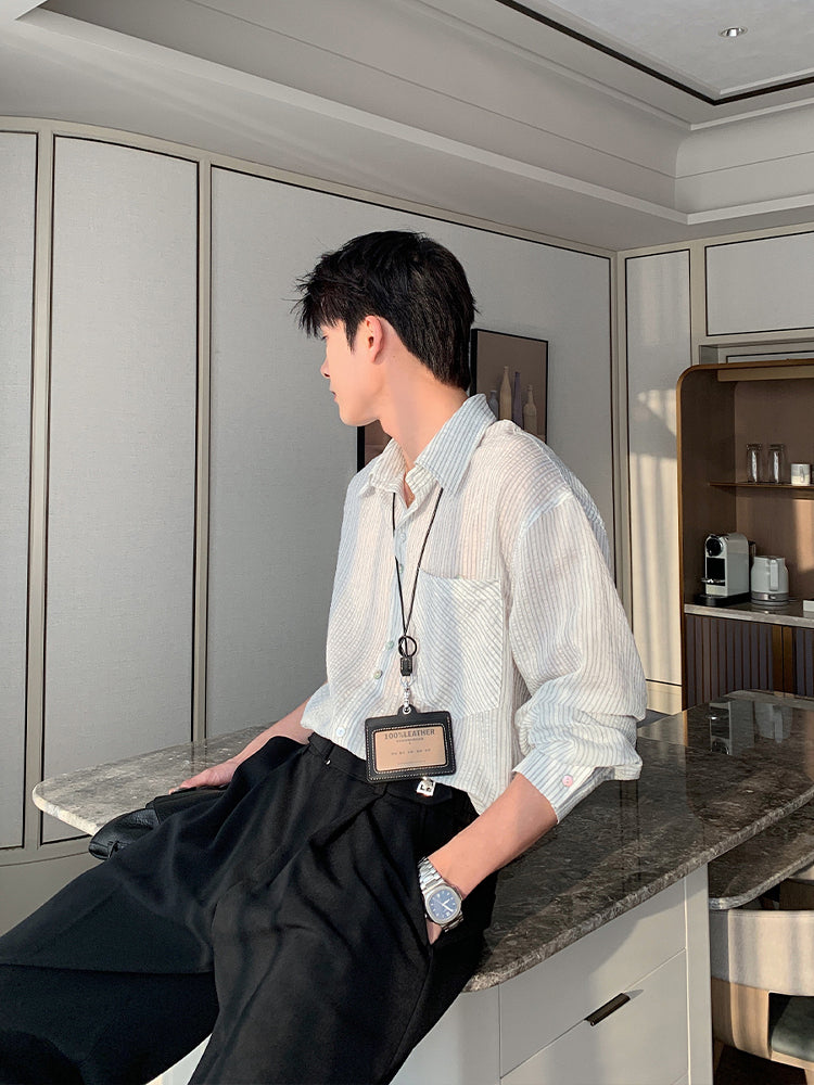 Lightweight Long-Sleeve Tencel Shirt