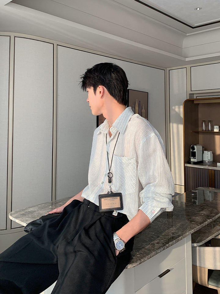 Lightweight Long-Sleeve Tencel Shirt