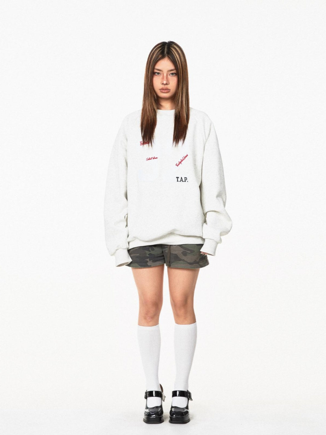 Retro Embroidery Patch Sweatshirt