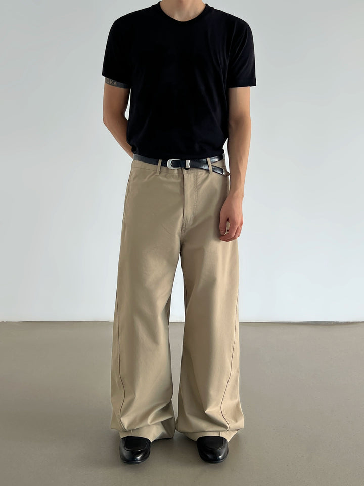 Pantaloni casual dritti larghi retro 