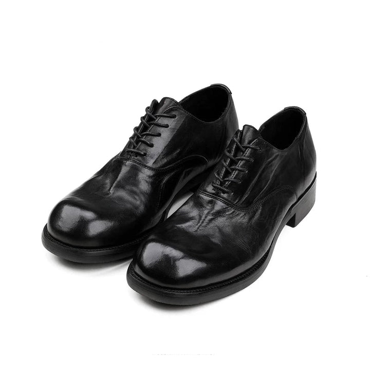 Washed Horse Leather Derby Casual Shoes