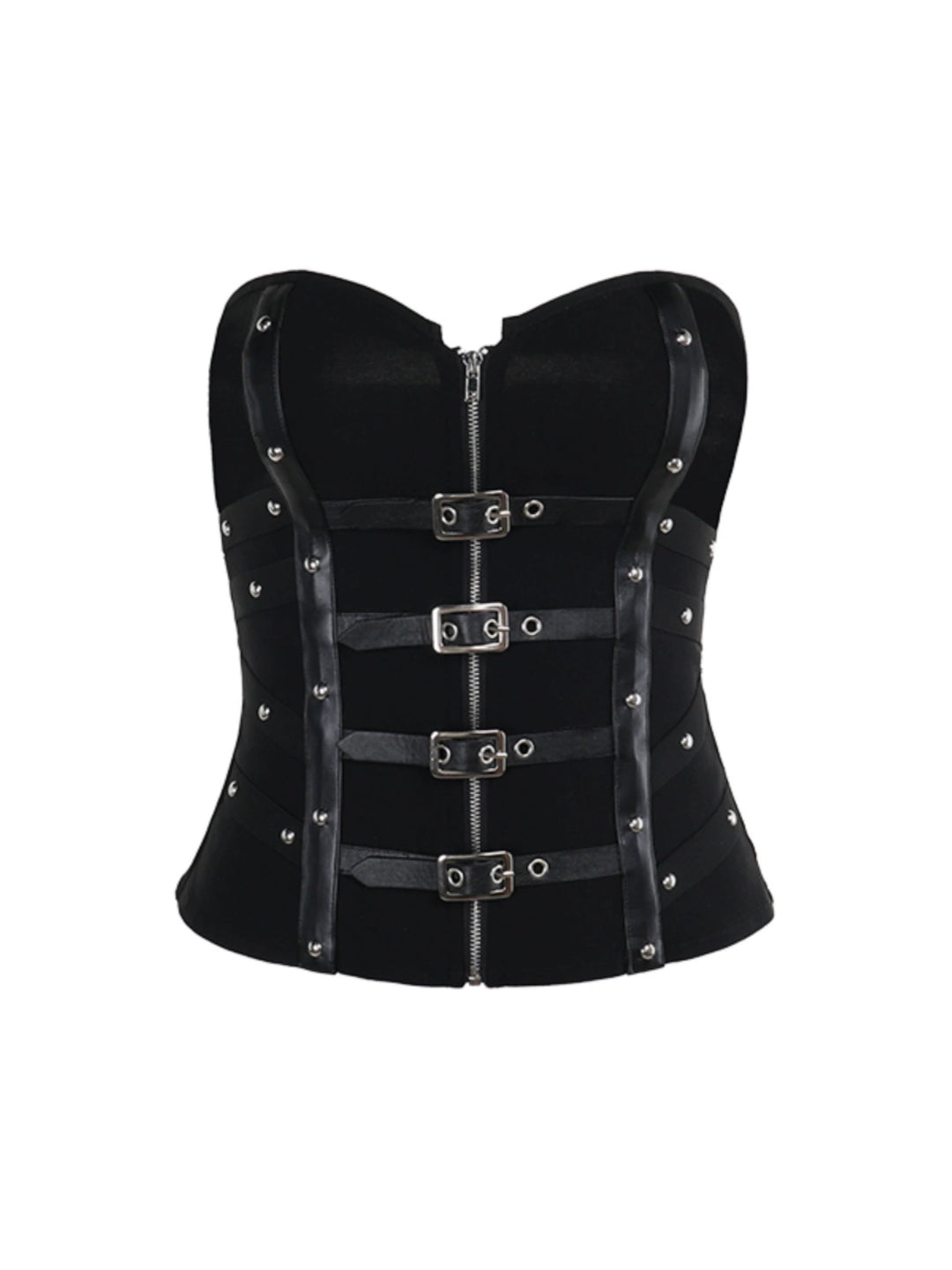 Gothic Gesp Strap Bandeau Korset Top 