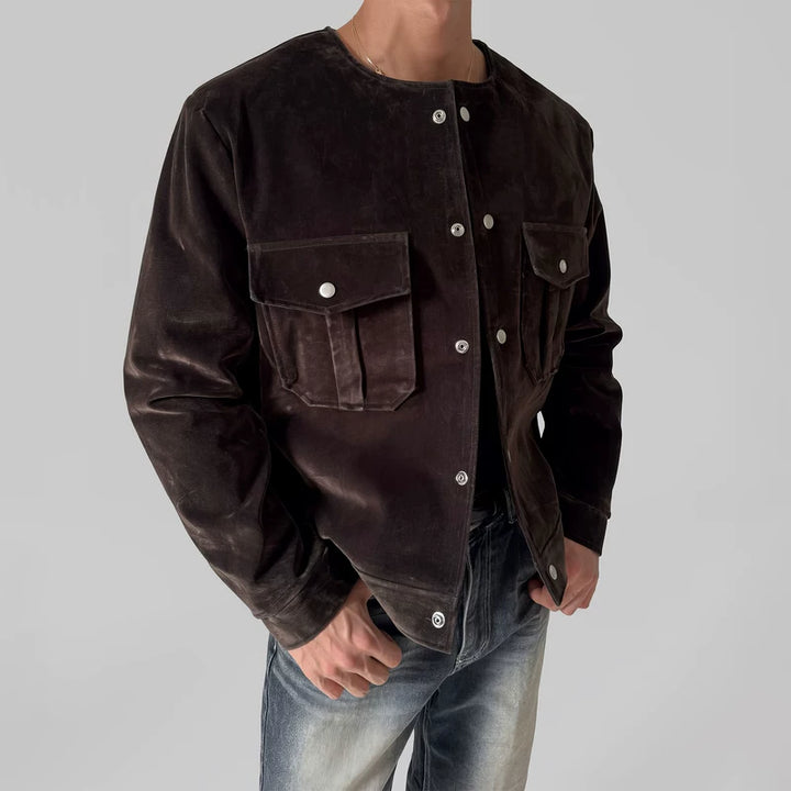 Crew Neck Snap Button Werkjack 