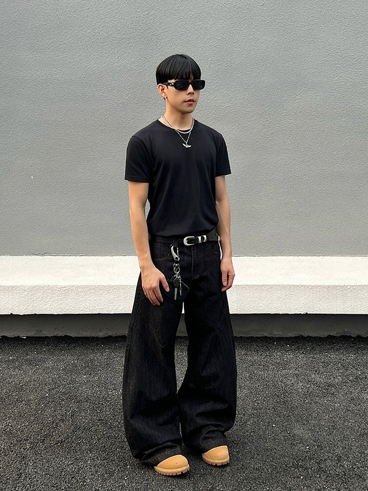 Bred Ben Lige Løs Pasform Jeans 
