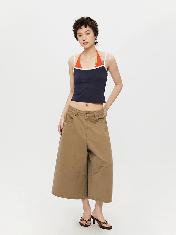 Slim Fit Two-Piece Halter Neck Camisole