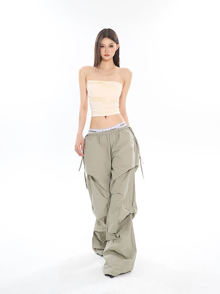Loose Low Waist Cargo Pants