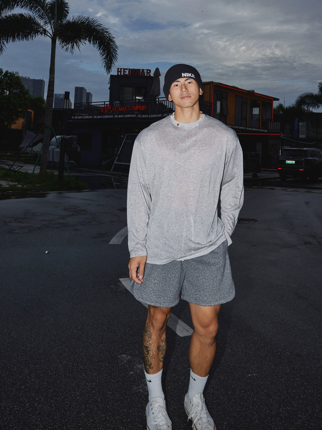 Långärmad avslappnad pullover T-shirt 