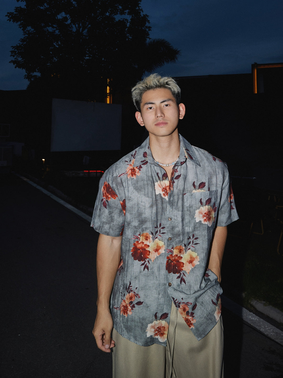 Loose Short Sleeve Floral Shirt