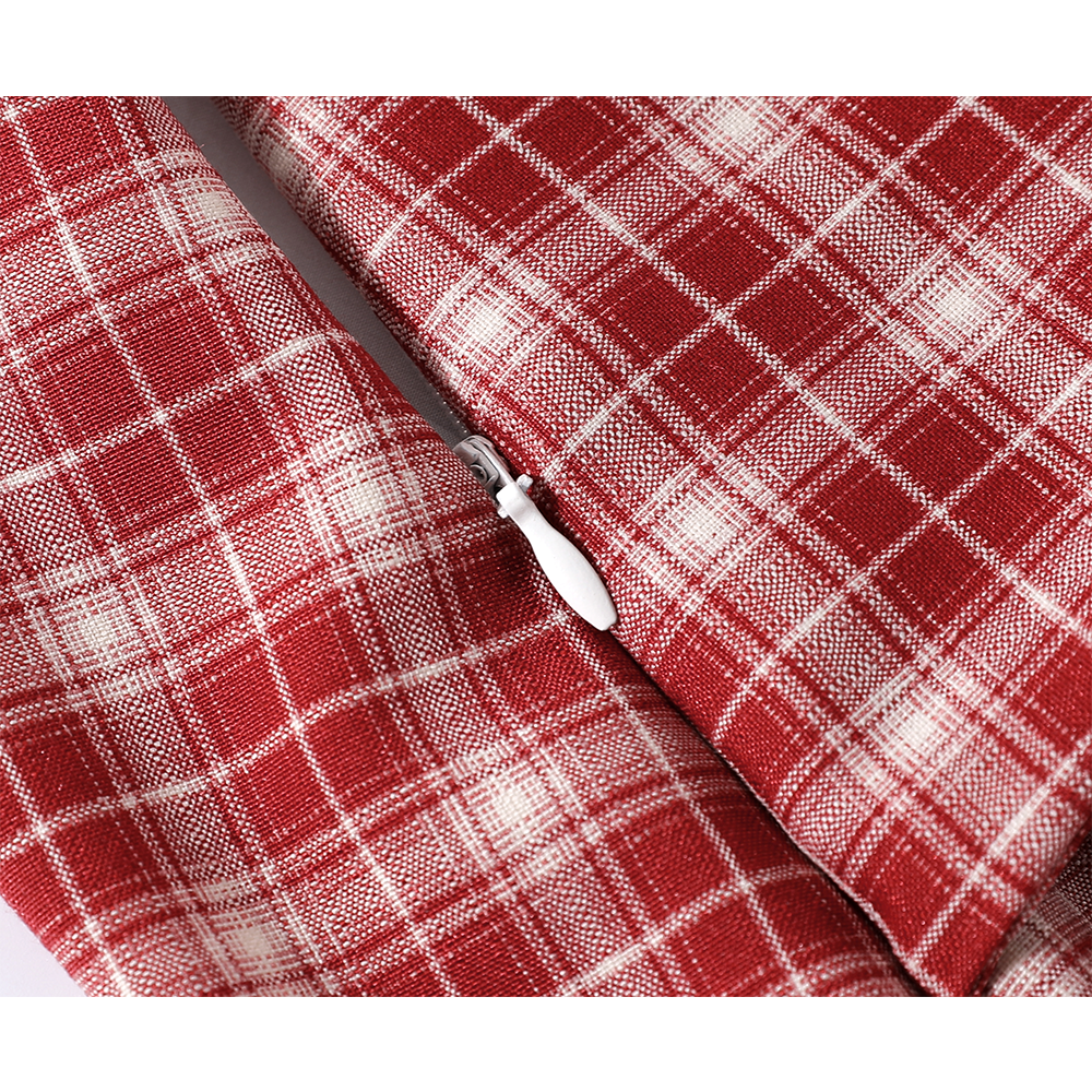 Plaid Skirt and T-Shirt Set with Bag