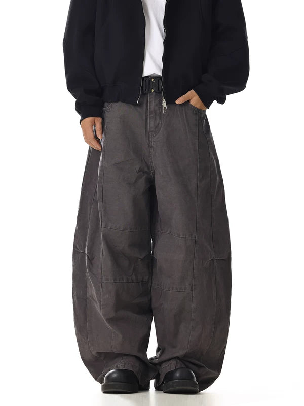 Pantalons cargo larges rétro 