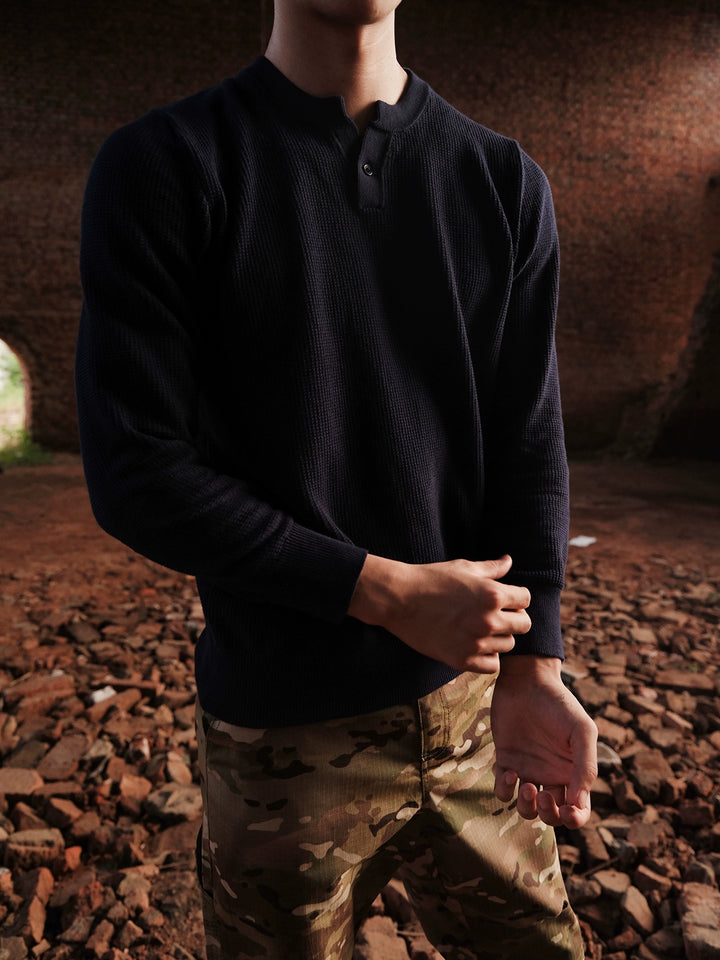 Henry Collar Knit Sweater