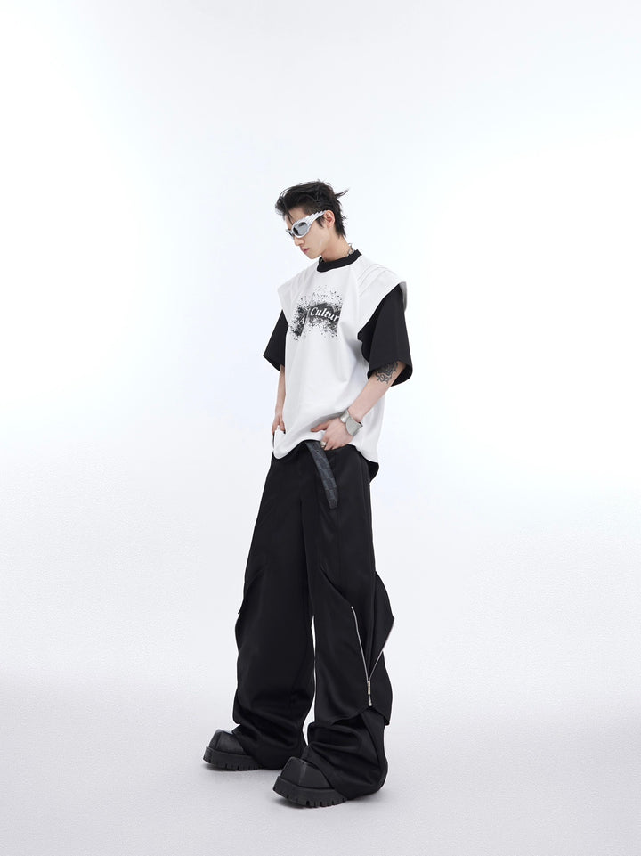 Deconstructed Two-Piece Graphic Pullover