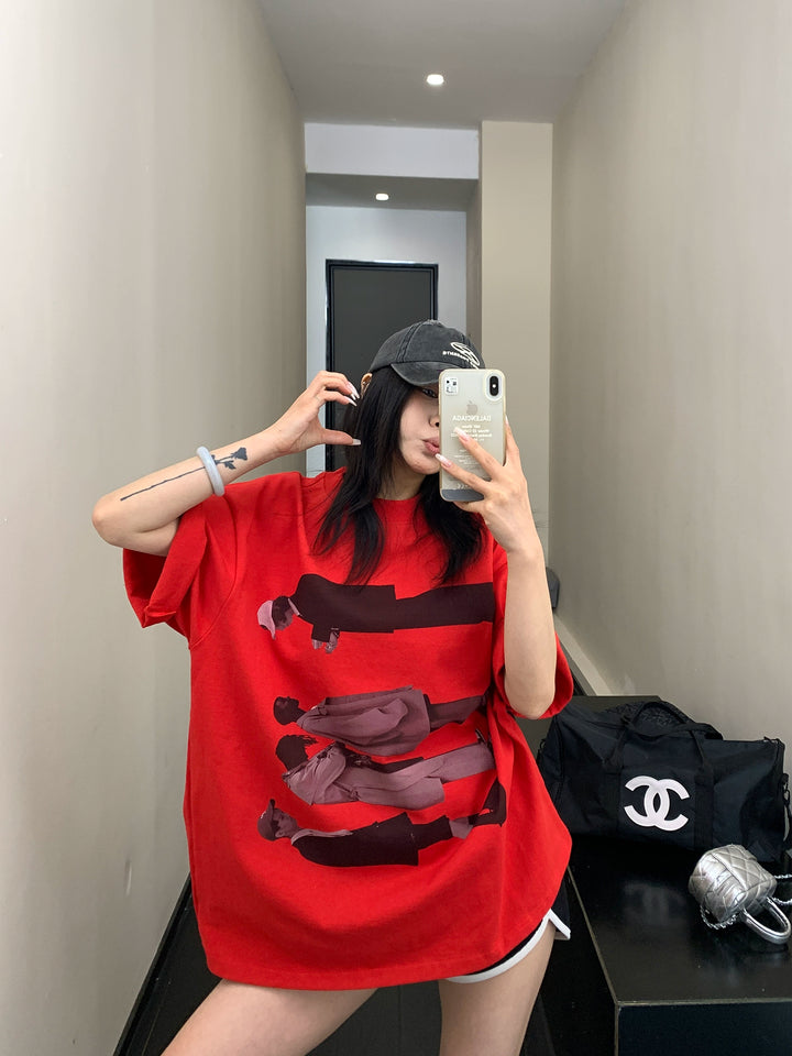 Oversized Graphic Heavy Cotton Short Sleeve Shirt