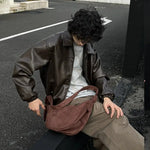 Retro Suede Crossbody Bag