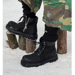 Waterproof Leather Lace-Up Boots