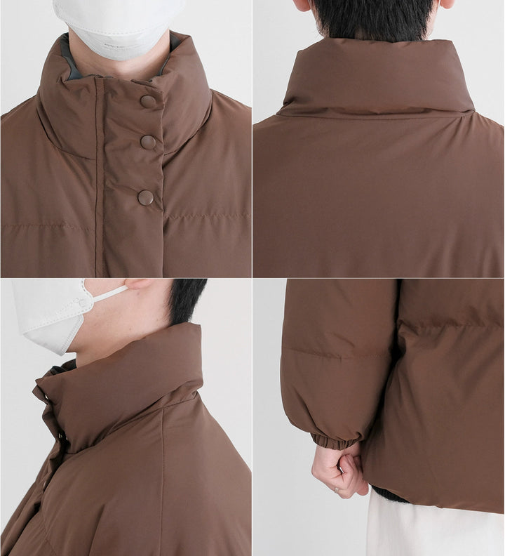 Veste en coton isolée à col montant rétro 