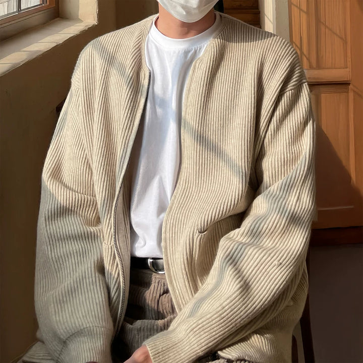 سترة كارديغان مزودة بسحاب 