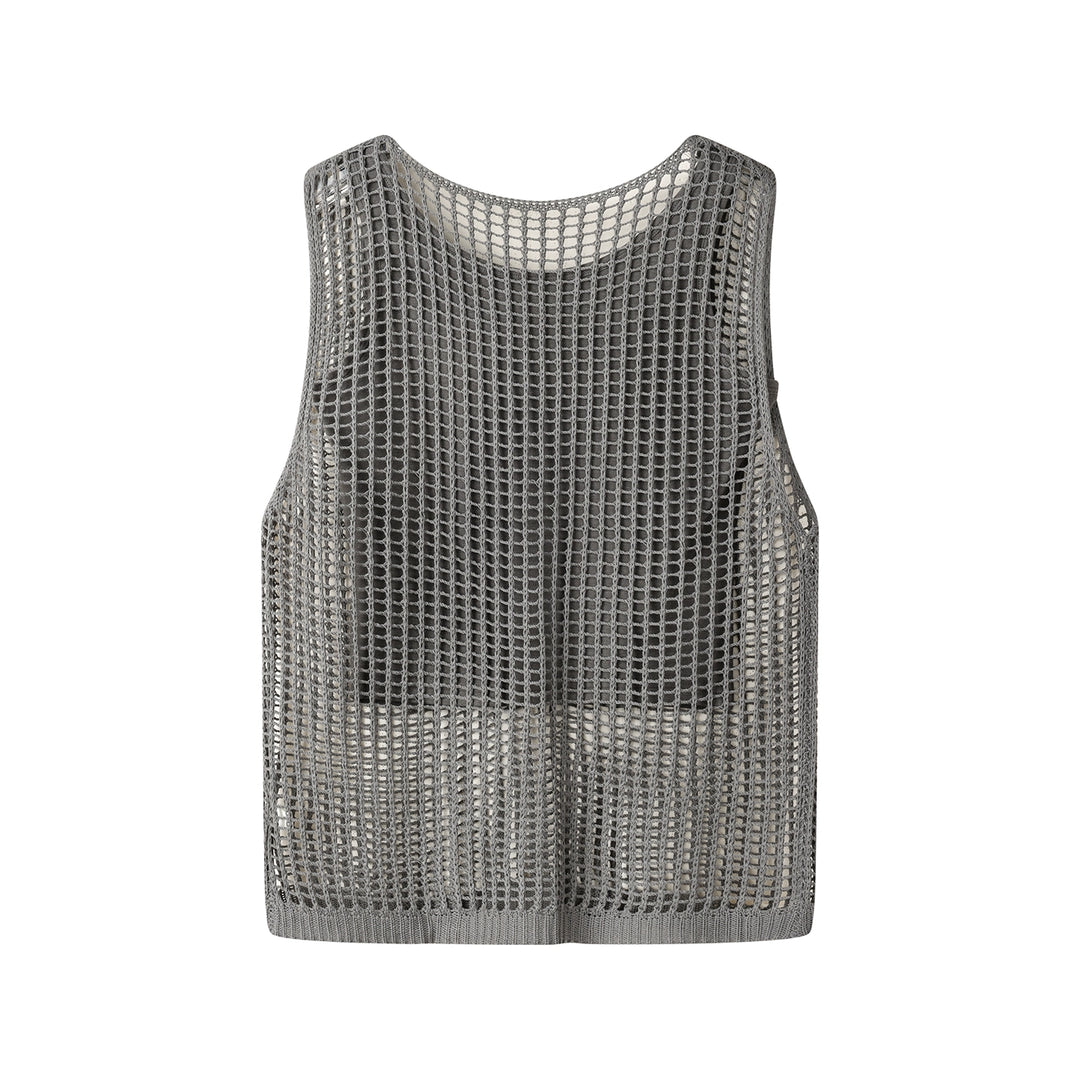 Knitted Hollow Mesh Vest