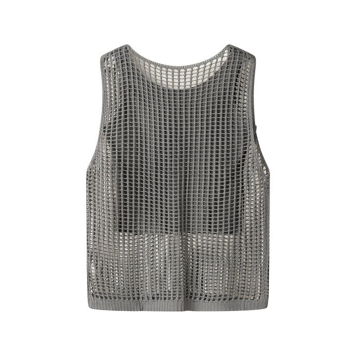 Knitted Hollow Mesh Vest