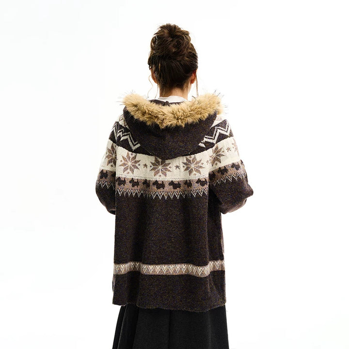 Ullblanding Fair Isle hettecardigan 