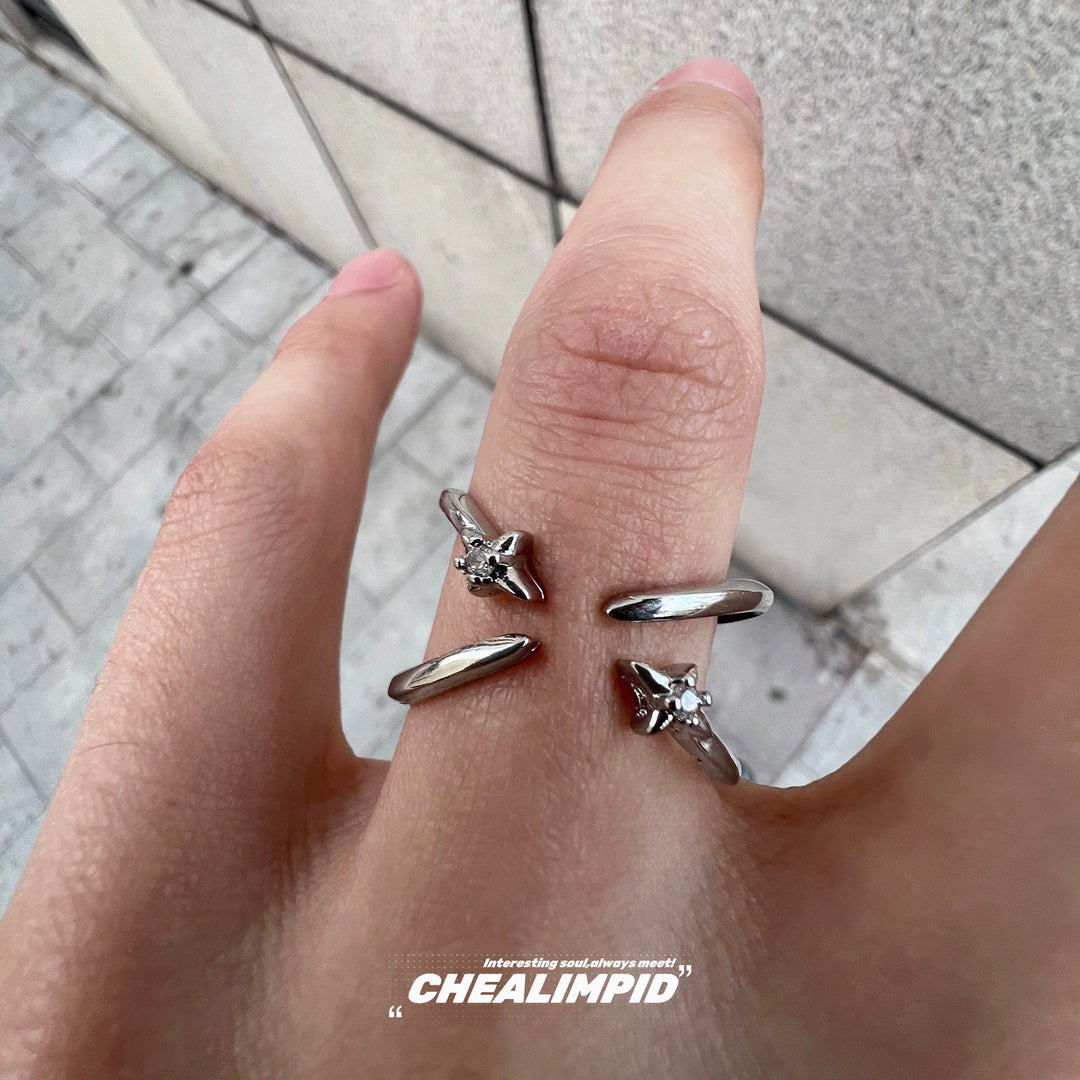 Star-Shaped Open Adjustable Ring