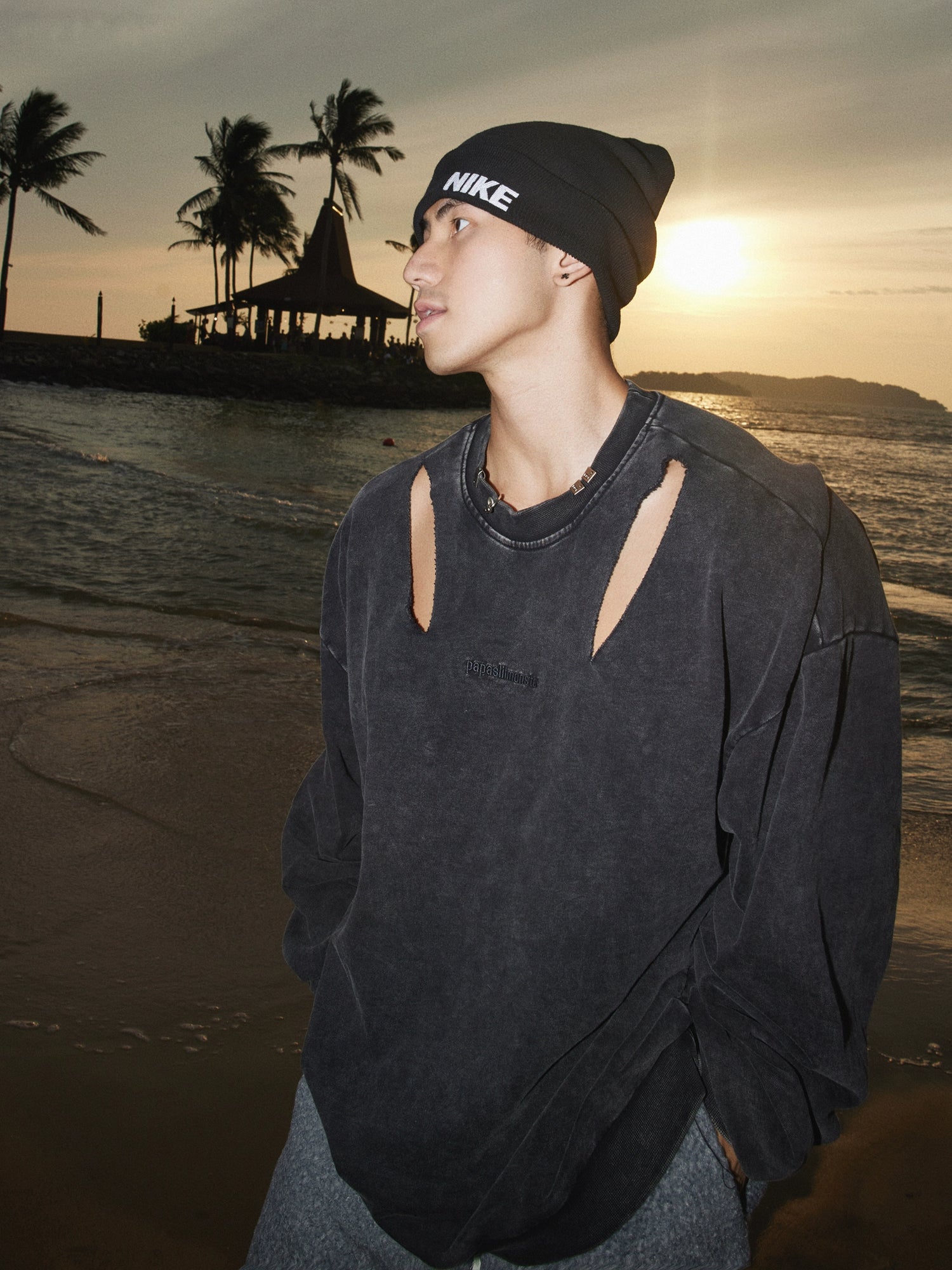 Letter Embroidery Sweatshirt