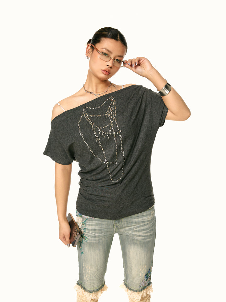 Off-Shoulder Short Sleeve Top