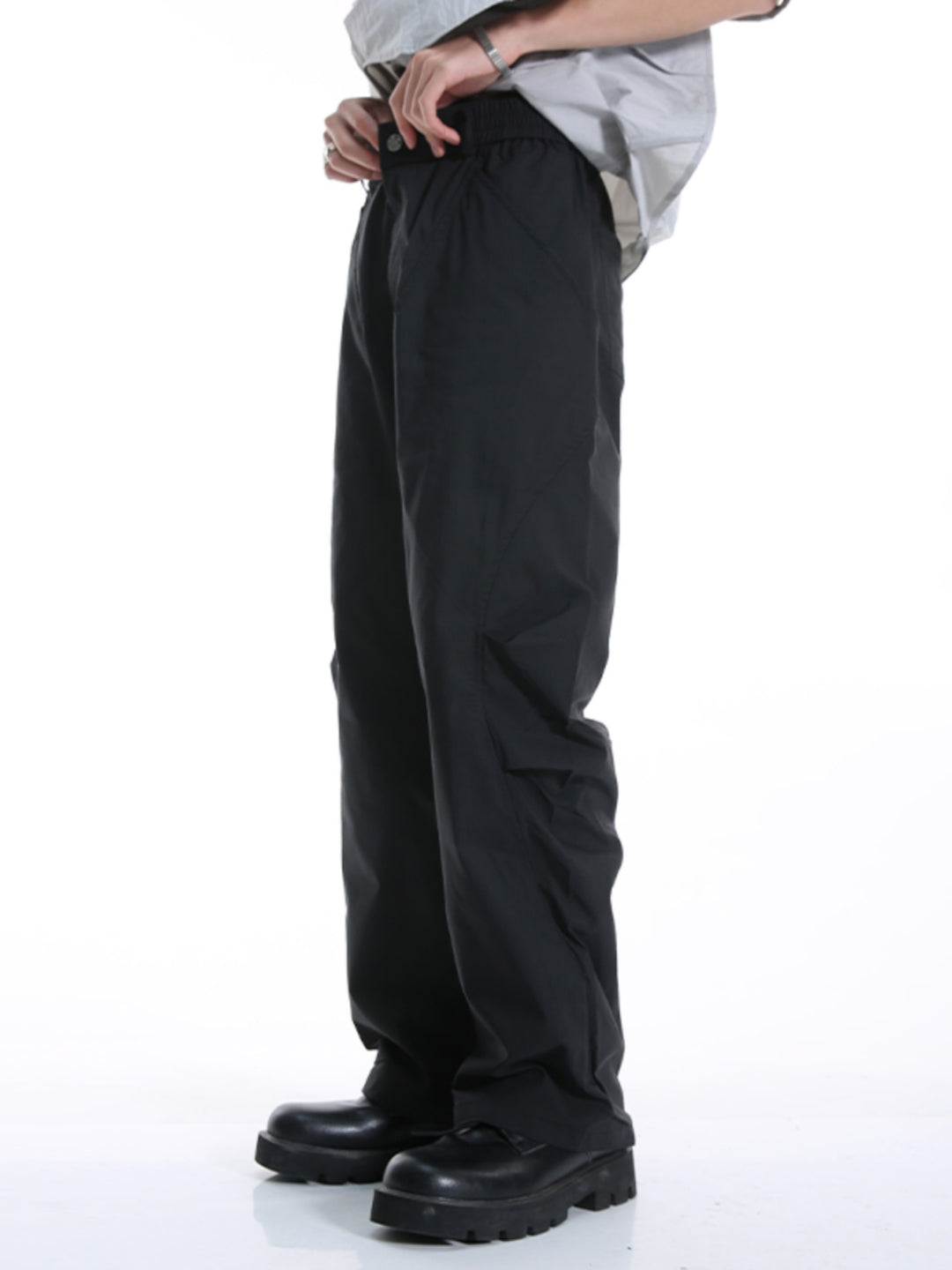 Pantalons parachutistes décontractés plissés et polyvalents 