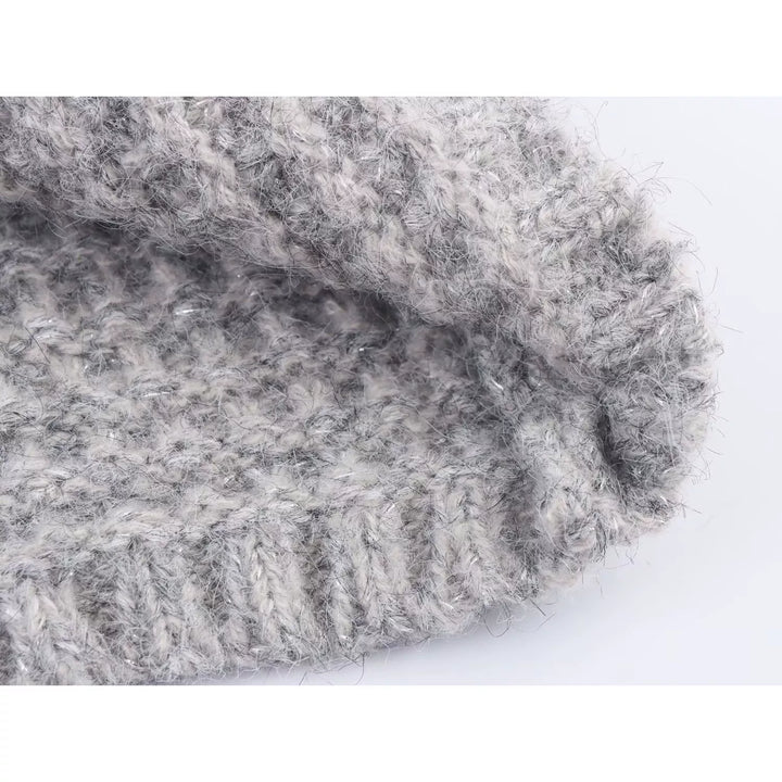 Doppelt geknöpfter, lockerer Strickcardigan-Mantel 