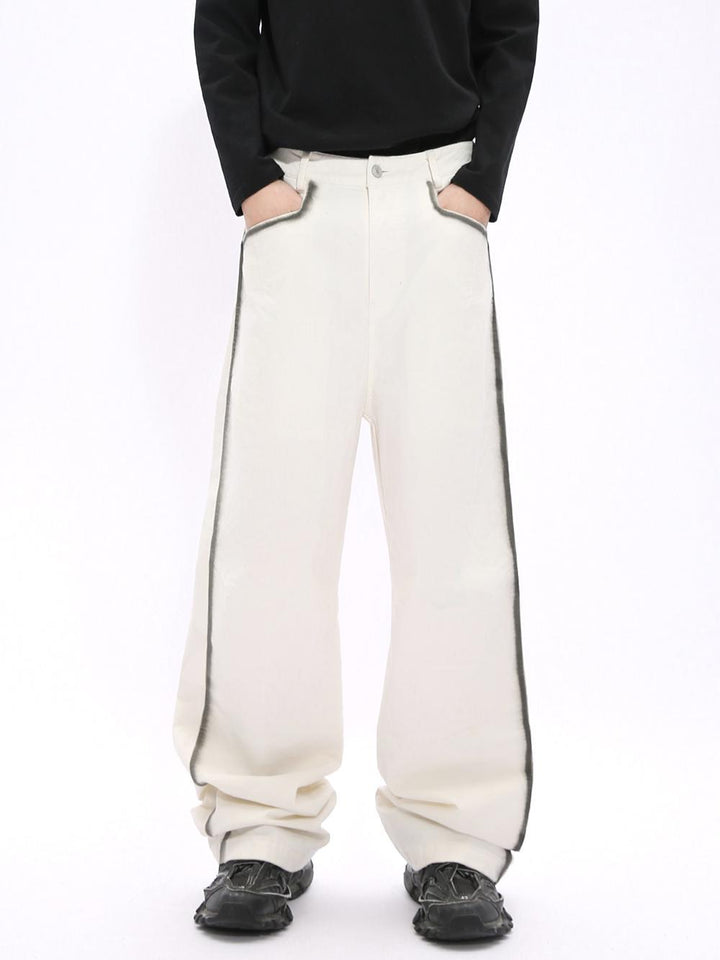 Pantalons larges à taille loose avec motif graffiti 