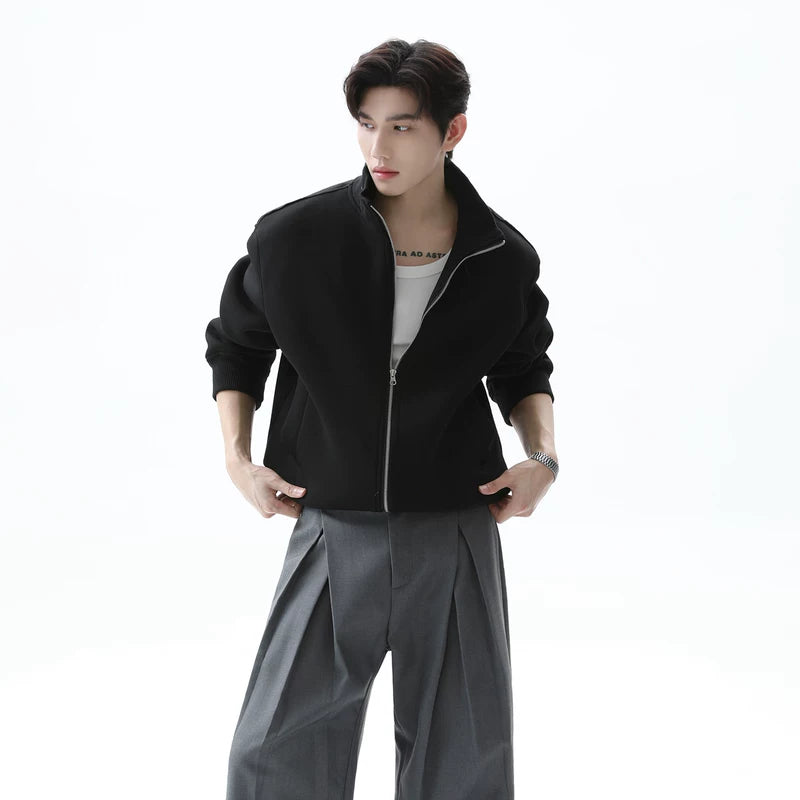 Stand Collar Oversized Zipper Jacket
