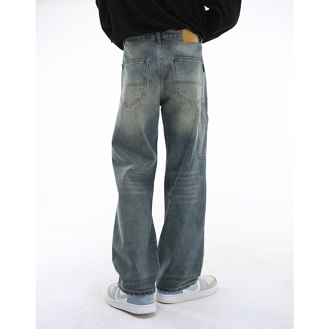 Jeans rétro décontractés taille mi-haute 