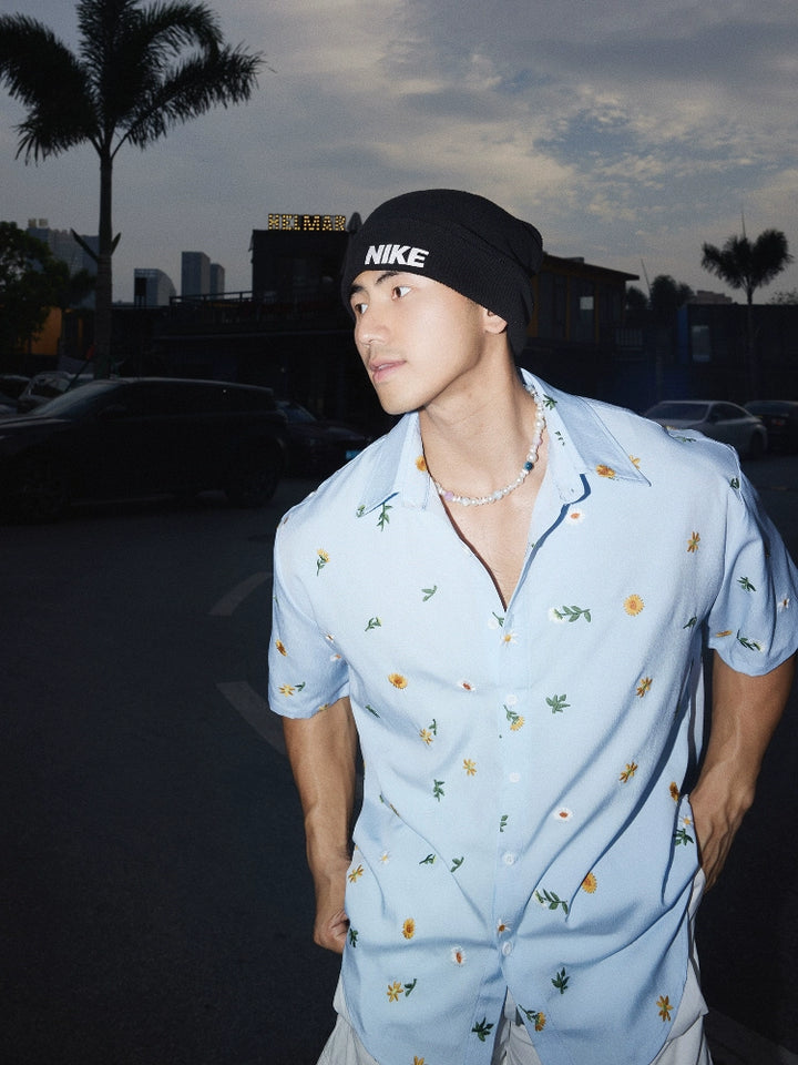 Floral Short Sleeve Hawaiian Vacation Shirt
