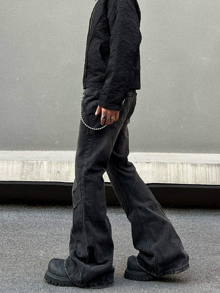 Pantalons Cleanfit à couture lourde évasée 