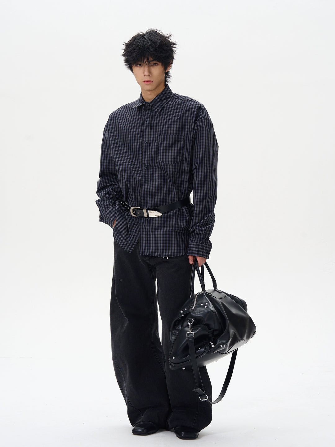 Giacca Camicia Casual a Maniche Lunghe a Quadri 