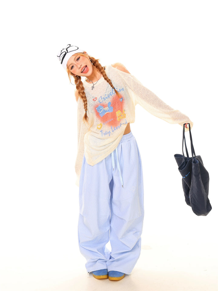 Lightweight Long Sleeve Drop Shoulder Pullover