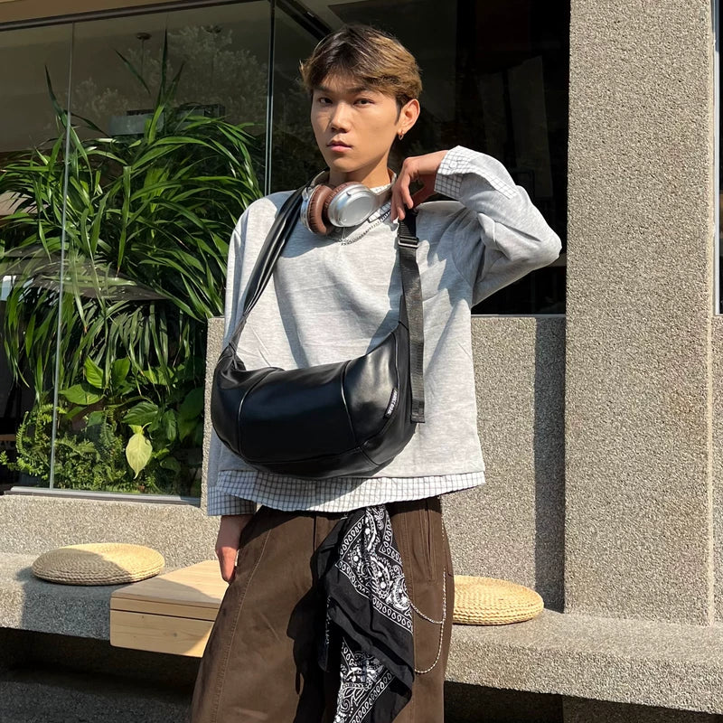 Bolsa de Ombro Hobo Retro em PU 